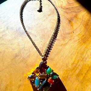 Ralph Lauren Elegant Multicolor Gemstone Necklace